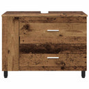 vidaXL Fésülködő egység a fürdőszobába Antik Fa 80 x 35 x 60 cm