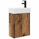 vidaXL Fürdőszoba kádasztal csapteleppel Antik Fa 45,5 x 22,5 x 84 cm