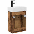 vidaXL Fürdőszoba kádasztal csapteleppel Antik Fa 45,5 x 22,5 x 84 cm