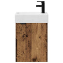 vidaXL Fürdőszoba kádasztal csapteleppel Antik Fa 45,5 x 22,5 x 84 cm