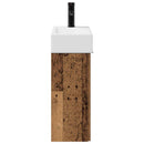 vidaXL Fürdőszoba kádasztal csapteleppel Antik Fa 45,5 x 22,5 x 84 cm