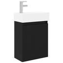 vidaXL Fürdőszoba kádasztal csapteleppel Fekete 45,5 x 22,5 x 84 cm