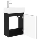 vidaXL Fürdőszoba kádasztal csapteleppel Fekete 45,5 x 22,5 x 84 cm