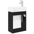 vidaXL Fürdőszoba kádasztal csapteleppel Fekete 45,5 x 22,5 x 84 cm