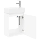 vidaXL Fürdőszoba kádasztal csapteleppel Fehér 45,5 x 22,5 x 84 cm