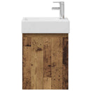 vidaXL Fürdőszoba kádasztal csapteleppel Antik Fa 45,5 x 22,5 x 84 cm