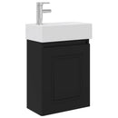 vidaXL Fürdőszoba kádasztal csapteleppel Fekete 45,5 x 22,5 x 84 cm