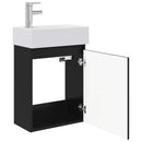 vidaXL Fürdőszoba kádasztal csapteleppel Fekete 45,5 x 22,5 x 84 cm