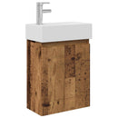 vidaXL Fürdőszoba kádasztal csapteleppel Antik Fa 45,5 x 22,5 x 84 cm