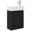 vidaXL Fürdőszoba kádasztal csapteleppel Fekete 45,5 x 22,5 x 84 cm