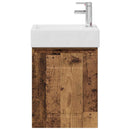 vidaXL Fürdőszoba kádasztal csapteleppel Antik Fa 45,5 x 22,5 x 84 cm