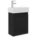 vidaXL Fürdőszoba kádasztal csapteleppel Fekete 45,5 x 25,5 x 84 cm