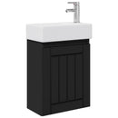 vidaXL Fürdőszoba kádasztal csapteleppel Fekete 45,5 x 25,5 x 84 cm