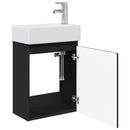 vidaXL Fürdőszoba kádasztal csapteleppel Fekete 45,5 x 25,5 x 84 cm