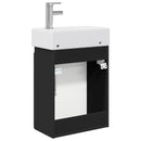 vidaXL Fürdőszoba kádasztal csapteleppel Fekete 45,5 x 25,5 x 84 cm