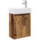 vidaXL Fürdőszoba kádasztal csapteleppel Antik Fa 45,5 x 25,5 x 84 cm