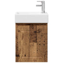 vidaXL Fürdőszoba kádasztal csapteleppel Antik Fa 45,5 x 25,5 x 84 cm