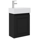 vidaXL Fürdőszoba kádasztal csapteleppel Fekete 45,5 x 22,5 x 84 cm
