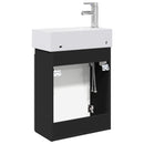 vidaXL Fürdőszoba kádasztal csapteleppel Fekete 45,5 x 22,5 x 84 cm