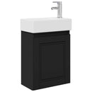 vidaXL Fürdőszoba kádasztal csapteleppel Fekete 45,5 x 22,5 x 84 cm