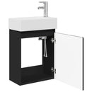 vidaXL Fürdőszoba kádasztal csapteleppel Fekete 45,5 x 22,5 x 84 cm