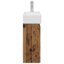 vidaXL Fürdőszoba kádasztal csapteleppel Antik Fa 45,5 x 22,5 x 84 cm