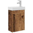 vidaXL Fürdőszoba kádasztal csapteleppel Antik Fa 40,5 x 22,5 x 62 cm