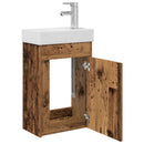 vidaXL Fürdőszoba kádasztal csapteleppel Antik Fa 40,5 x 22,5 x 62 cm