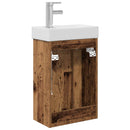 vidaXL Fürdőszoba kádasztal csapteleppel Antik Fa 40,5 x 22,5 x 62 cm