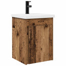vidaXL Fürdőszobai pultcsapteleppel Antik Fa 42 x 40 x 74,5 cm