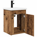 vidaXL Fürdőszobai pultcsapteleppel Antik Fa 42 x 40 x 74,5 cm