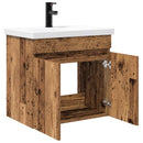 vidaXL Fürdőszoba kádasztal csapteleppel Antik Fa 61 x 40 x 74,5 cm