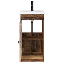 vidaXL Fürdőszobai pult mosdóval Antik Fa 42 x 40 x 84,5 cm Szerelt Fa