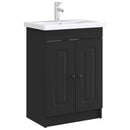 vidaXL Fürdőszobai Mosdó Alatti Szekrény Fekete 78,5 x 37,5 x 81 cm
