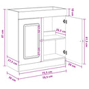 vidaXL Fürdőszobai Mosdó Alatti Szekrény Antik Fa 78,5 x 37,5 x 81 cm