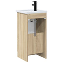 vidaXL Fürdőszobai pult mosdóval Sonoma Tölgy 42 x 40 x 84,5 cm
