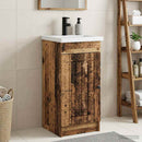 vidaXL Fürdőszobai pult mosdóval Antik Fa 42 x 40 x 84,5 cm Szerelt Fa