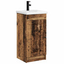 vidaXL Fürdőszobai pult mosdóval Antik Fa 42 x 40 x 84,5 cm Szerelt Fa