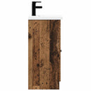 vidaXL Fürdőszobai pult mosdóval Antik Fa 42 x 40 x 84,5 cm Szerelt Fa