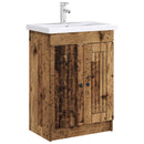 vidaXL Fürdőszobai Mosdó Alatti Szekrény Antik Fa 56 x 37,5 x 81 cm