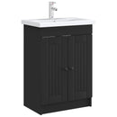 vidaXL Fürdőszobai Mosdó Alatti Szekrény Fekete 78,5 x 37,5 x 81 cm