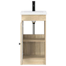vidaXL Fürdőszobai pult mosdóval Sonoma Tölgy 42 x 40 x 84,5 cm