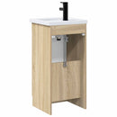 vidaXL Fürdőszobai pult mosdóval Sonoma Tölgy 42 x 40 x 84,5 cm