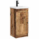 vidaXL Fürdőszobai pult mosdóval Antik Fa 42 x 40 x 84,5 cm Szerelt Fa