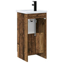 vidaXL Fürdőszobai pult mosdóval Antik Fa 42 x 40 x 84,5 cm Szerelt Fa
