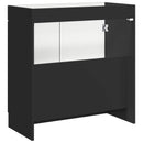 vidaXL Fürdőszobai Mosdó Alatti Szekrény Fekete 78,5 x 37,5 x 81 cm