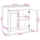 vidaXL Fürdőszobai Mosdó Alatti Szekrény Fekete 78,5 x 37,5 x 81 cm