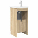 vidaXL Fürdőszobai pult mosdóval Sonoma Tölgy 42 x 40 x 84,5 cm