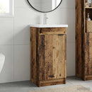 vidaXL Fürdőszobai pult mosdóval Antik Fa 42 x 40 x 84,5 cm Szerelt Fa