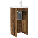 vidaXL Fürdőszobai pult mosdóval Antik Fa 42 x 40 x 84,5 cm Szerelt Fa